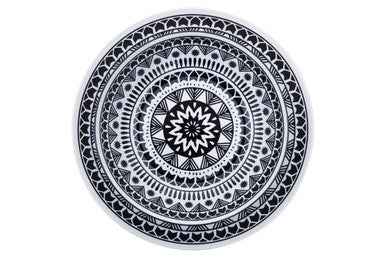 Maya 12 Piece Black And White Dinner Set