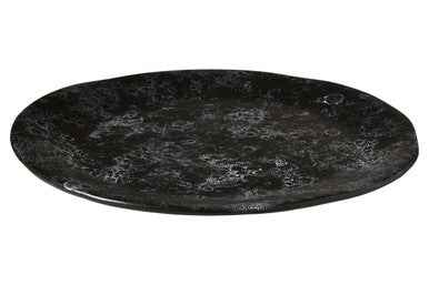 Hygge Black Marble Effect Pizza Plate