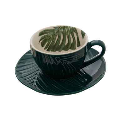 Bali Dark Green Cup And Saucer