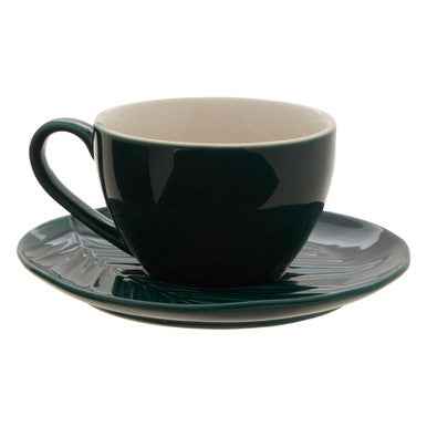 Bali Dark Green Cup And Saucer