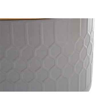Geome Grey Bread Bin In Stoneware