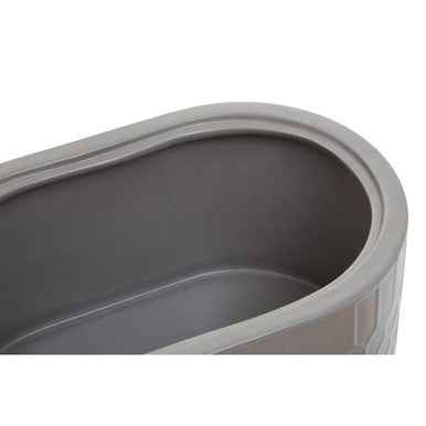 Geome Grey Bread Bin In Stoneware