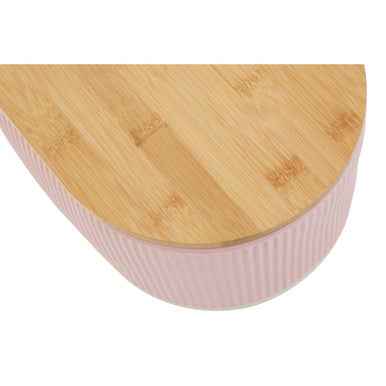 Geome Pink Bread Bin In Stoneware