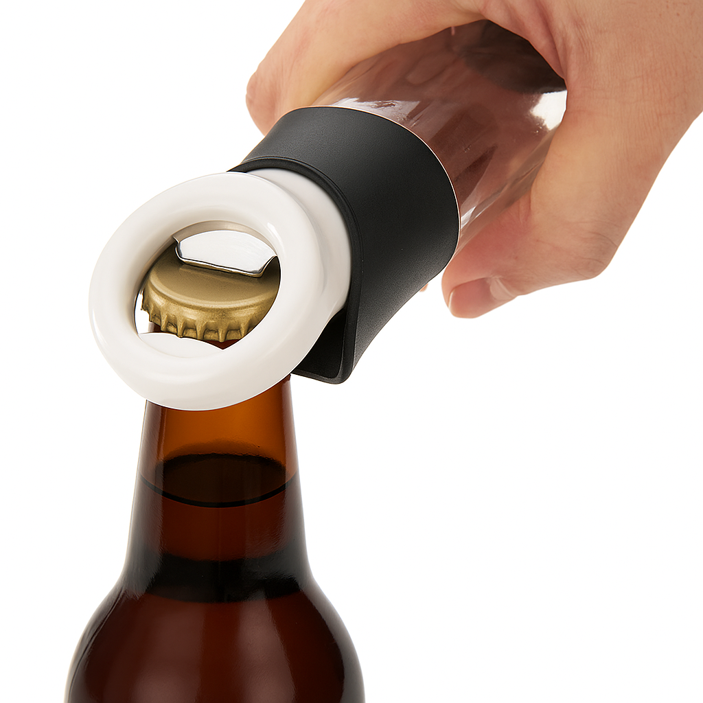 Beer Bottle Opener with Cap Collector