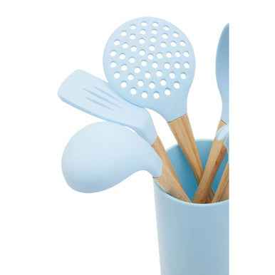 Zing 7 Piece Utensil Set In Pastel Blue