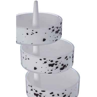 3Pc Speckled Plastic Rotary Storage Set