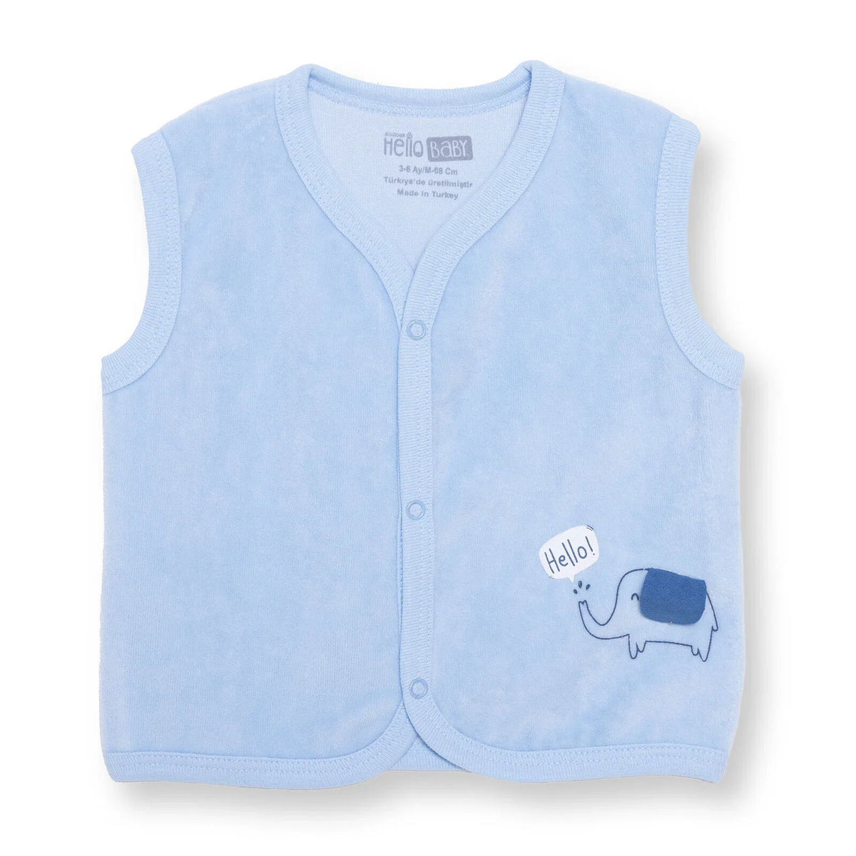 HelloBaby Velour Baby Gilet (Newborn to 6-9 Months)