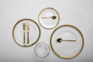 Avie Glow 16 Piece Gold Cutlery Set