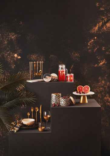 Avie Glow 16 Piece Gold Cutlery Set