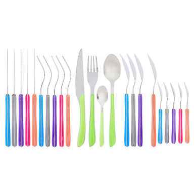Zuma 24Pc Multi Coloured Cutlery Set