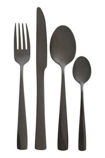 Avie 16 Piece Onyx Cutlery Set