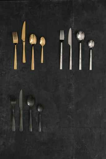 Avie 16 Piece Onyx Cutlery Set