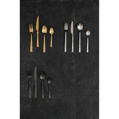 Avie 16 Piece White Faux Marble Cutlery Set