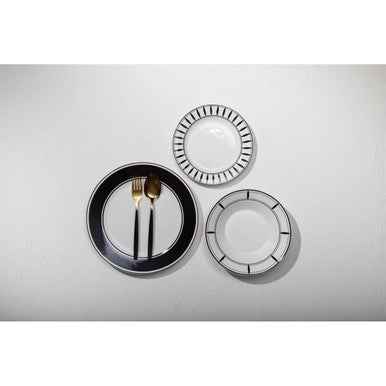 Avie 16 Pc Gold And Matte Black Finish Cutlery Set