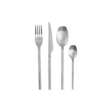 Avie 16 Piece Silver Matte Finish Cutlery Set