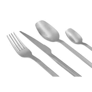 Avie 16 Piece Silver Matte Finish Cutlery Set