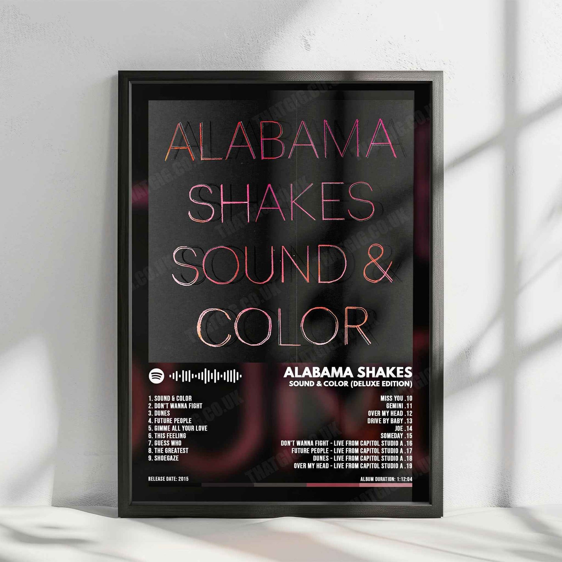 Alabama Shakes "Sound & Color" Album Cover Poster - with Complete Tracklist