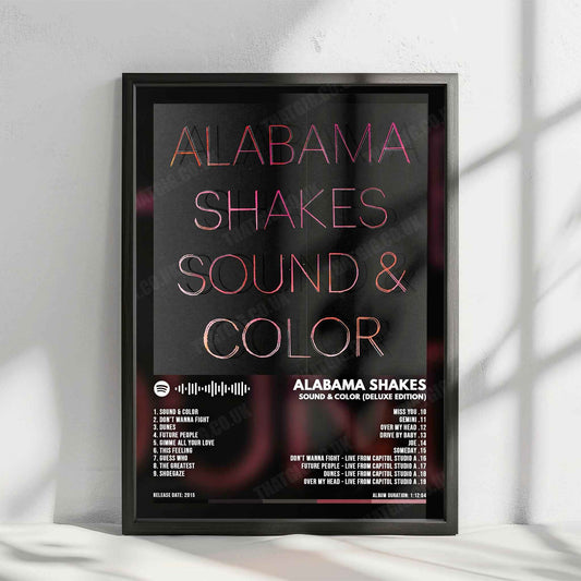 Alabama Shakes "Sound & Color" Album Cover Poster - with Complete Tracklist