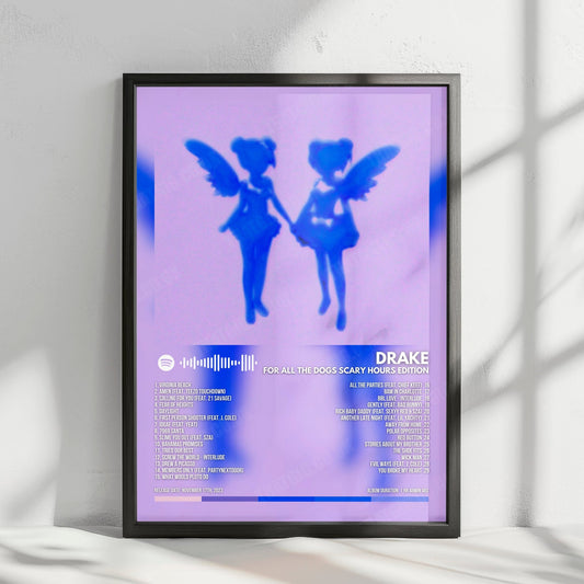 Drake "For All The Dogs: Scary Hours Edition" Album Cover Poster - with Complete Tracklist