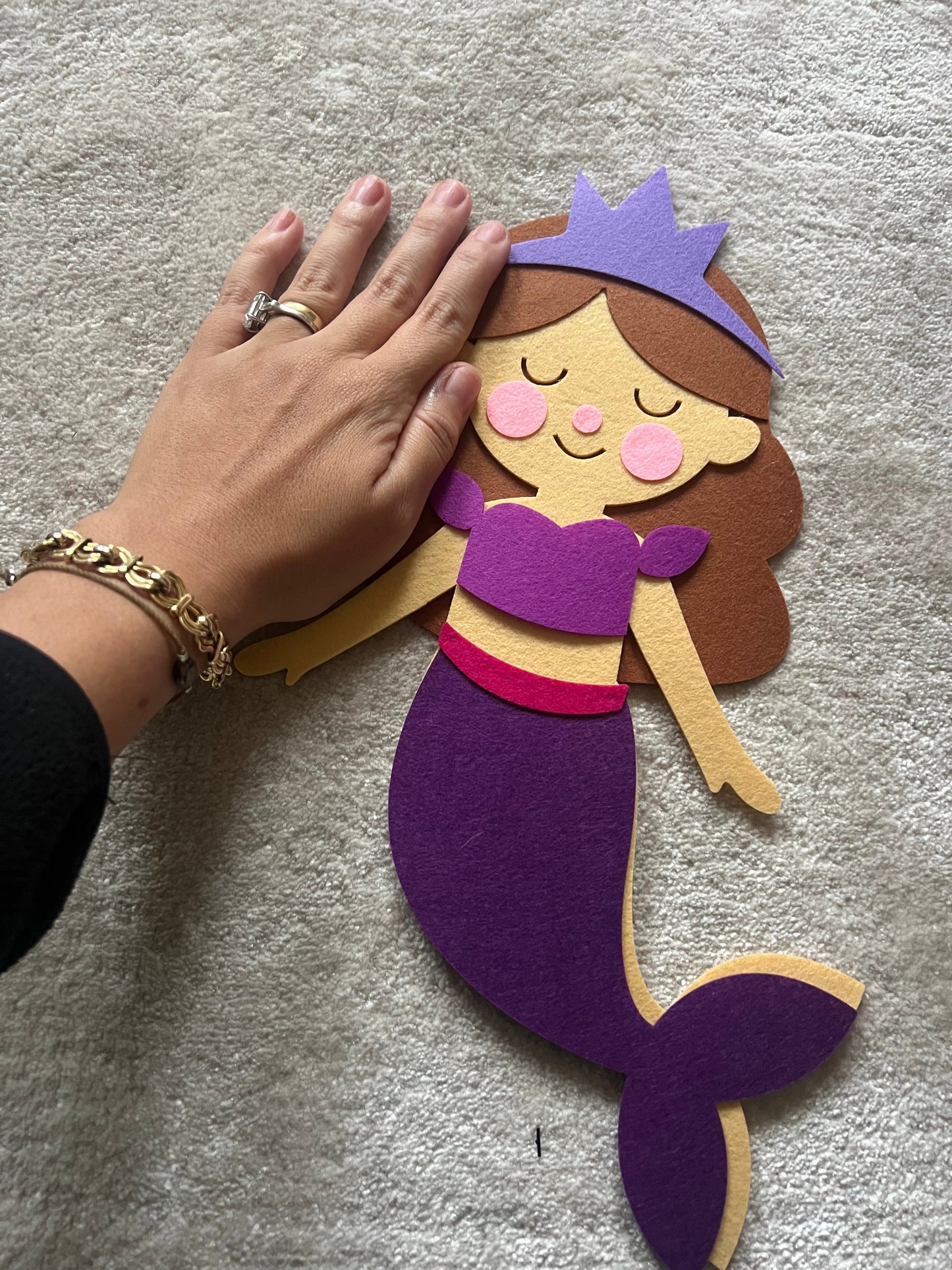 Paste The Mermaid Felt Play Board-Magical Sensory Dress up activity for kids | The Playmakers Co