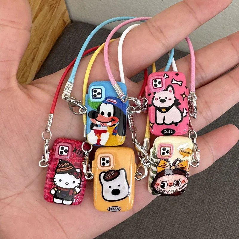 2025 New Labubu Accessories Decor Mini Cartoon Phone Case Pendant Mini Camera Labubu Diy Decor Accessories Toy Gift