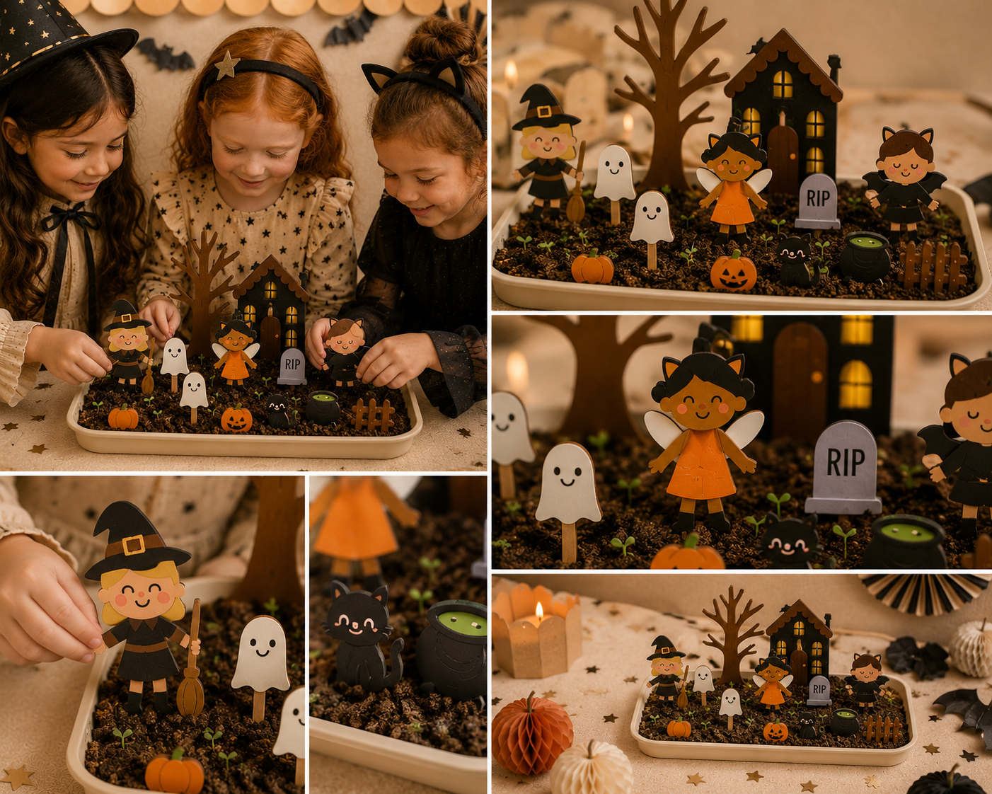 Halloween Fairy Garden Refill ( Fairies, soil & seeds)