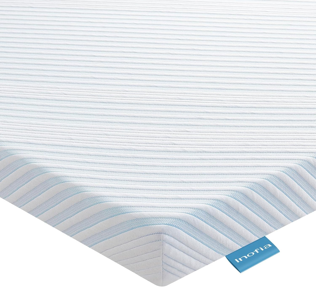135x190cm Double Gel Memory Foam Mattress Topper 7CM Dual Layer with Cover Inofia