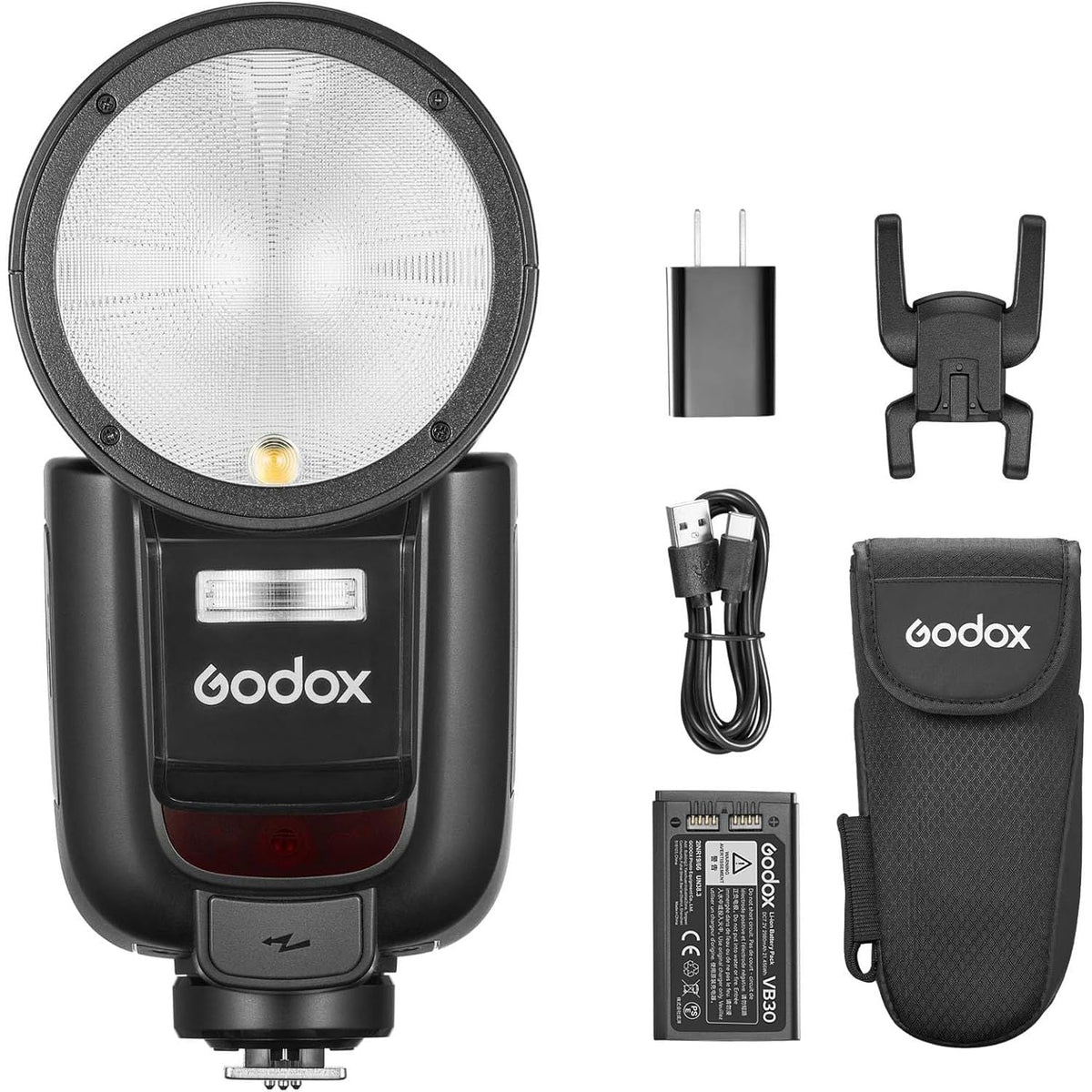 Godox V1 Pro-S Round Head Flash for Sony a7 Series TTL HSS, USB-C Sub Flash SU-1