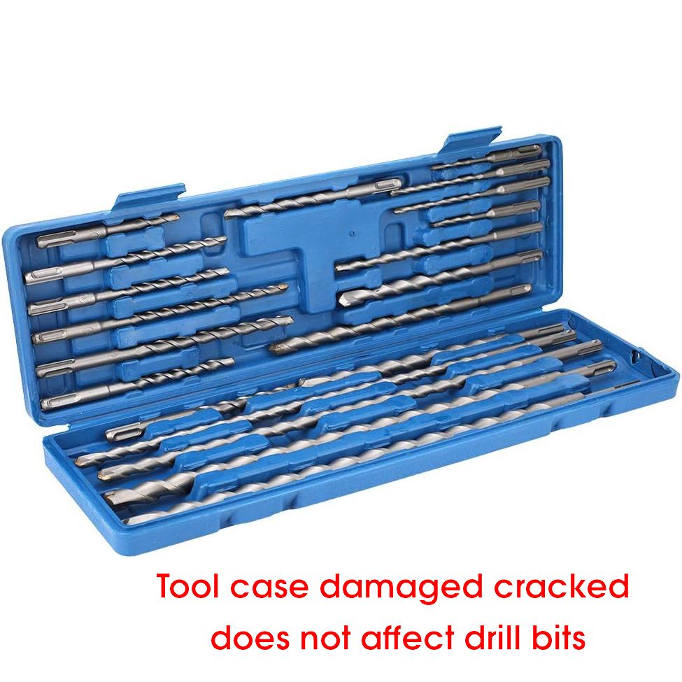 SDS Masonry Drill Bit Set 20pcs – For Concrete, Brick & Stone, Carbide Tips