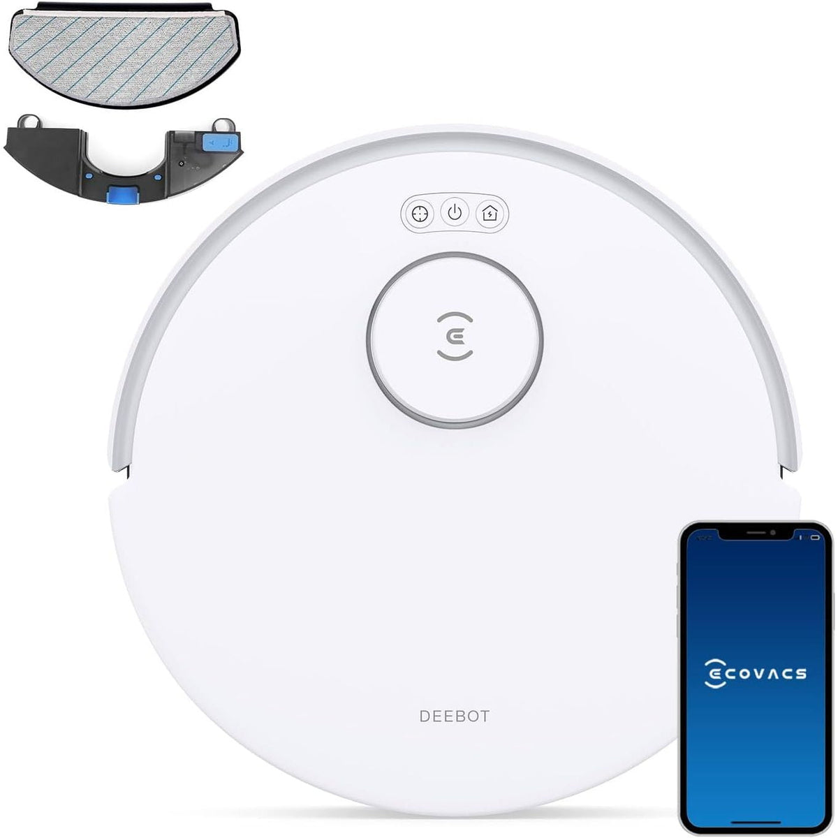 ECOVACS DEEBOT N20 Robot Vacuum with Mop, 8000Pa, 300 Min Runtime, Anti-Tangle