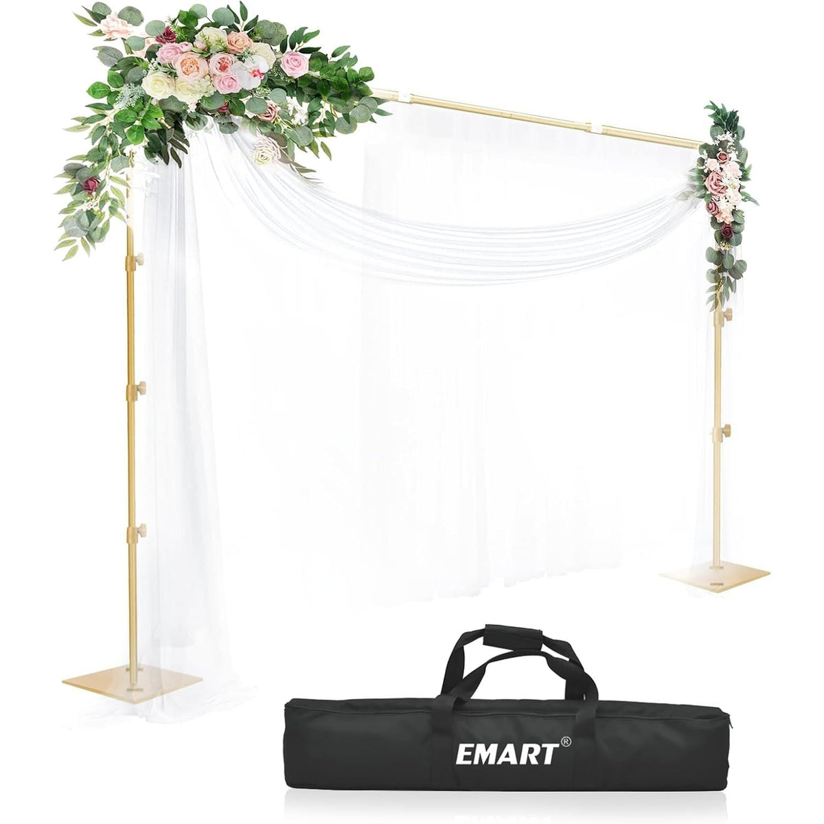 Gold Backdrop Stand 8.5x10ft Adjustable Photo Frame with Steel Base EMART