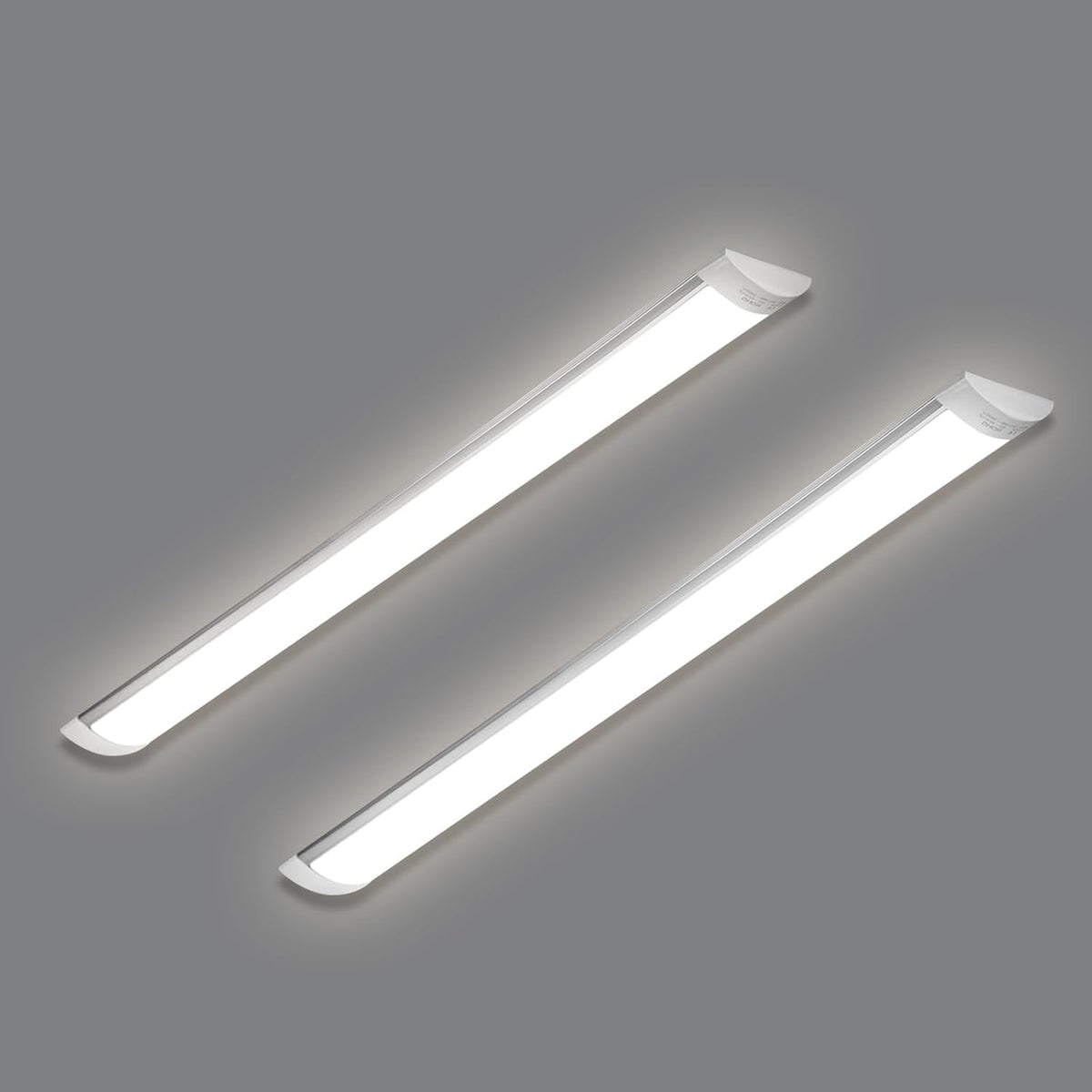 HUMIGA 4FT LED Batten Light 40W Neutral White 4000K Slim Fitting, 2 Pack