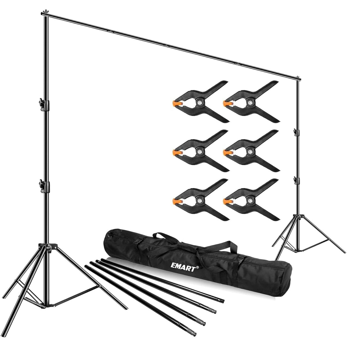 Backdrop Stand Kit 3x3.6m Large Adjustable Photography Frame for Studio EMART