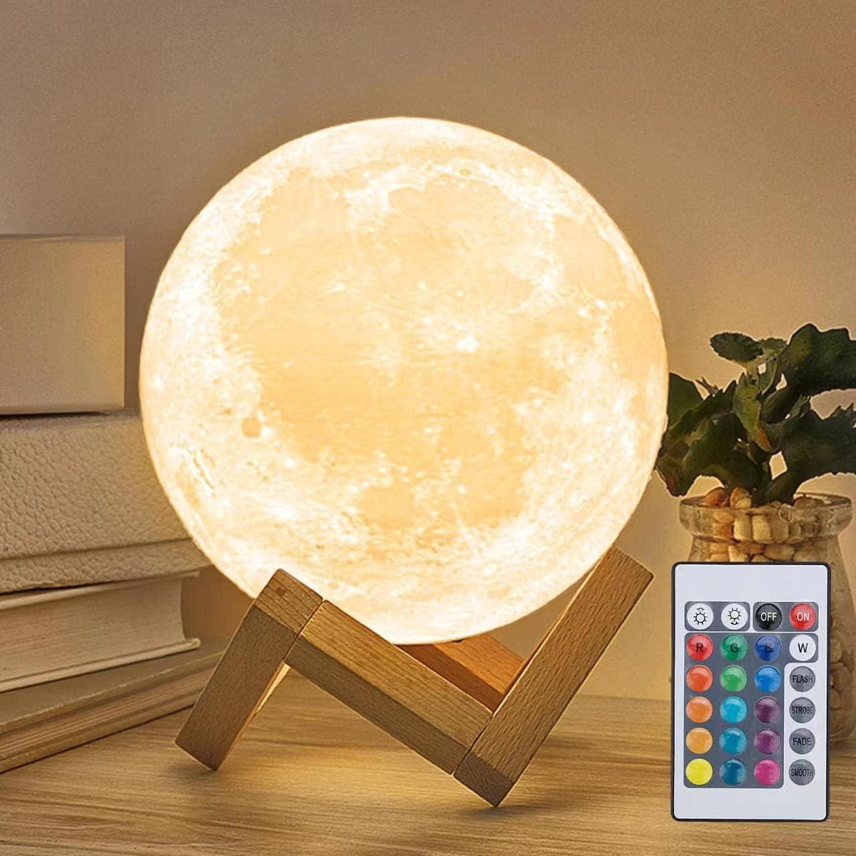 Moon Lamp 15cm 3D LED Light Wireless Moon Model Night Light Beam Lamp