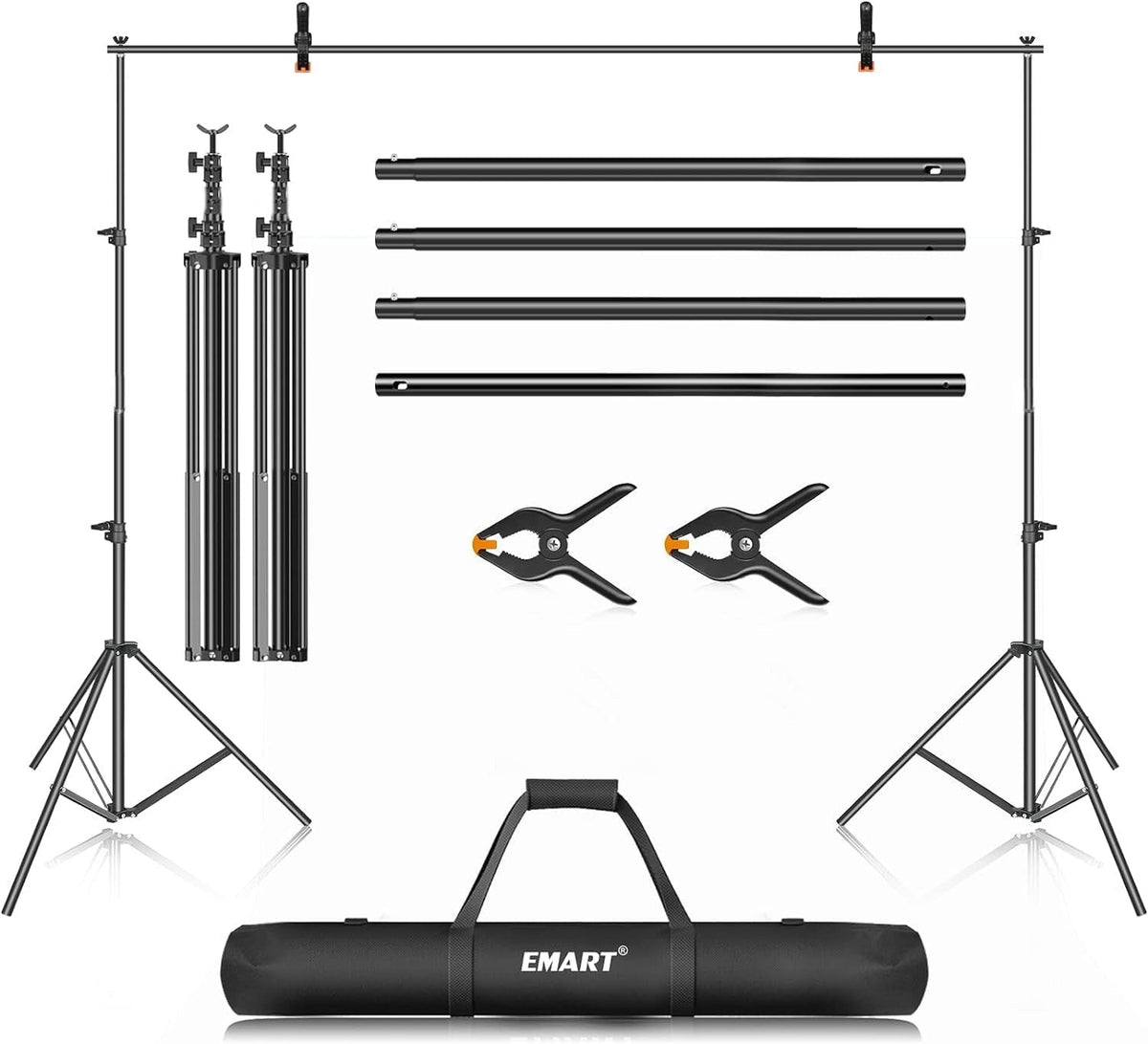 Photo Backdrop Stand 7x12ft Heavy Duty Adjustable Support Kit EMART