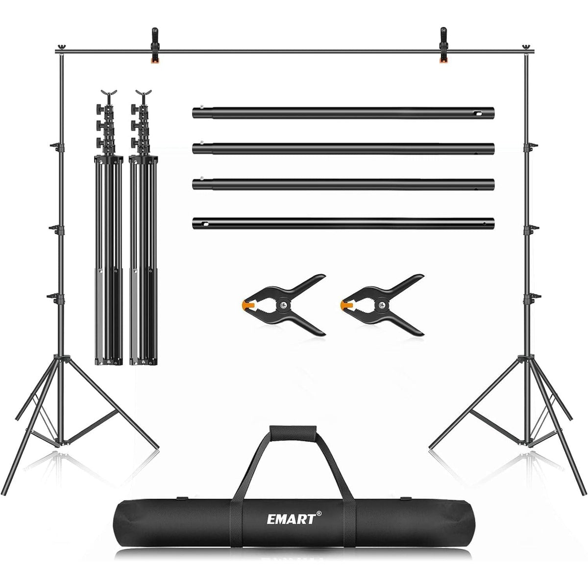 EMART 10x12ft Photo Backdrop Stand, Heavy Duty Adjustable Support Kit