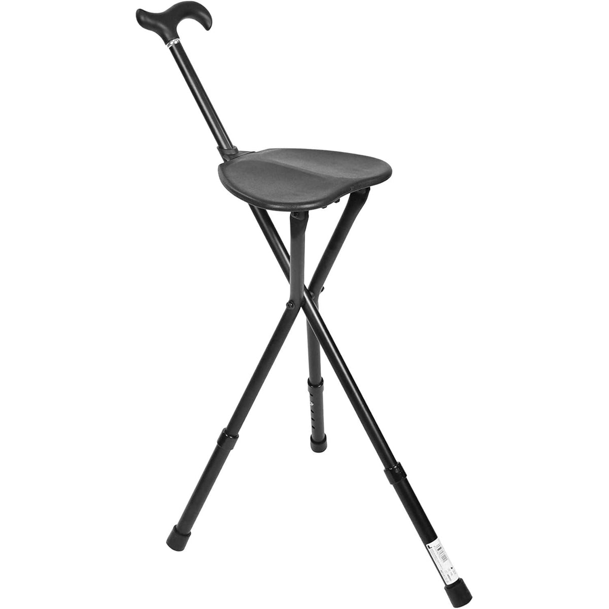 KMINA PRO Walking Stick Chair, Adjustable Handle & Seat, 3-Leg Aluminum Cane