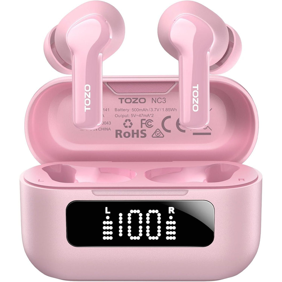 Hybrid Active Noise Cancelling Wireless Earbuds 55H Playtime IPX8 TOZO NC3