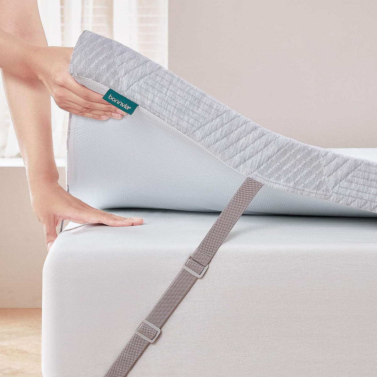 Mattress Topper Double Bed 135x190cm Thick with Bamboo Fibre Cover