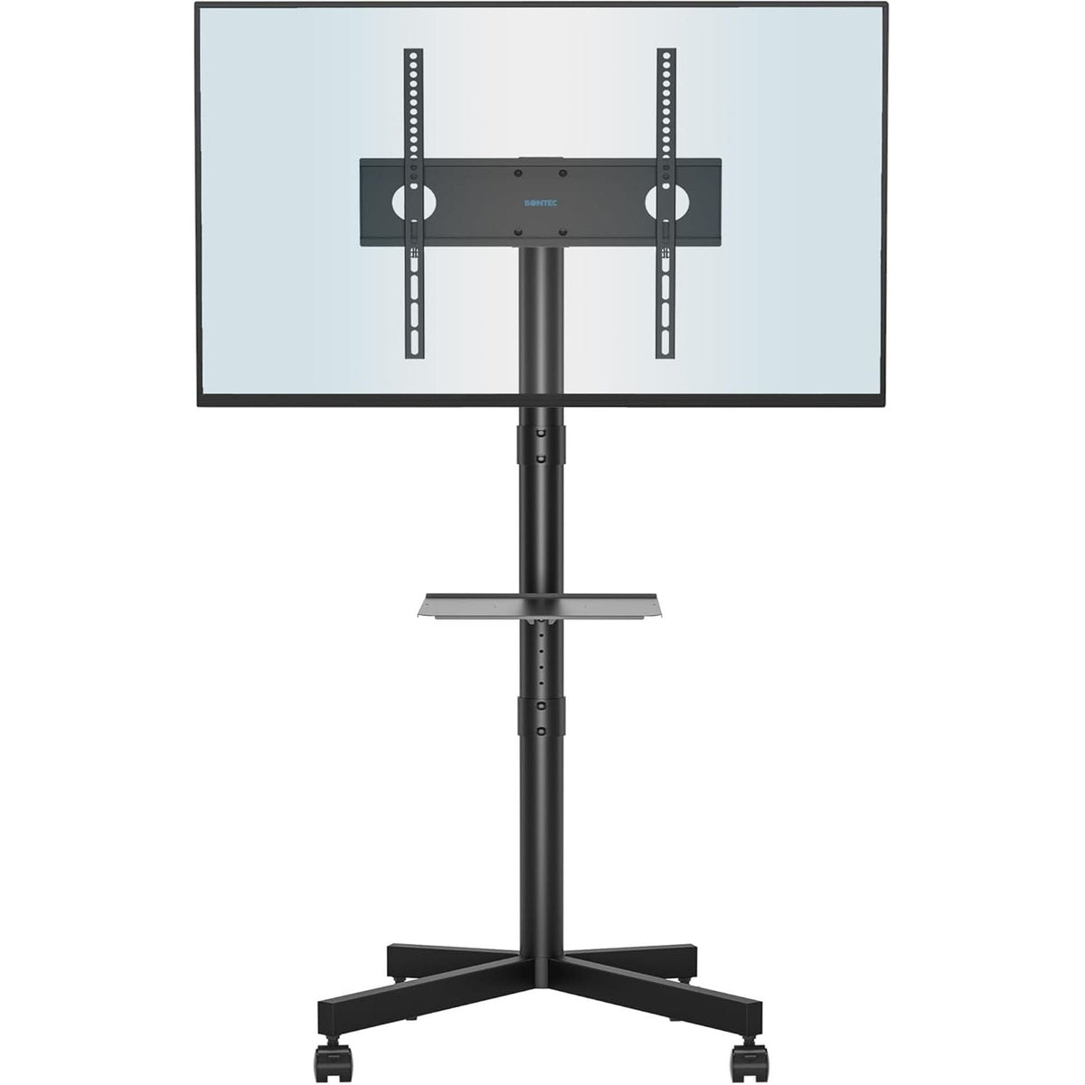 Mobile TV Stand on Wheels 23 to 60 Inch Height Adjustable Shelf BONTEC
