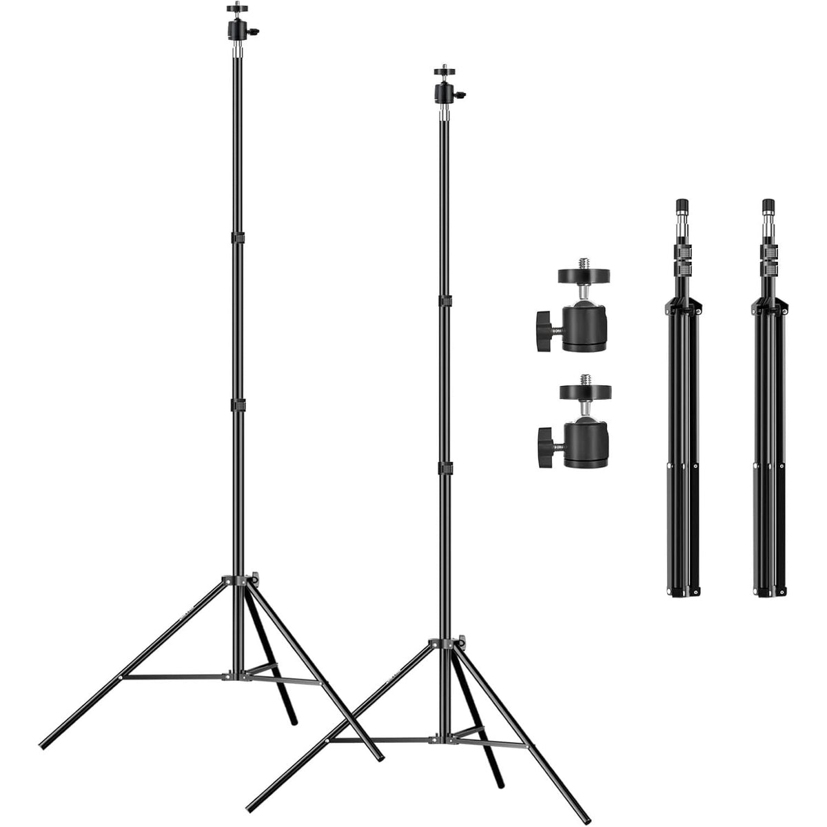 EMART 62inch Light Stand, Adjustable Aluminum Tripod, for Camera & Lighting, 2pk
