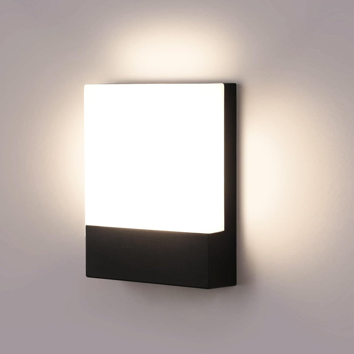 Outdoor Wall Light 18W Waterproof IP65 Sconce Warm White Black Lightsjoy