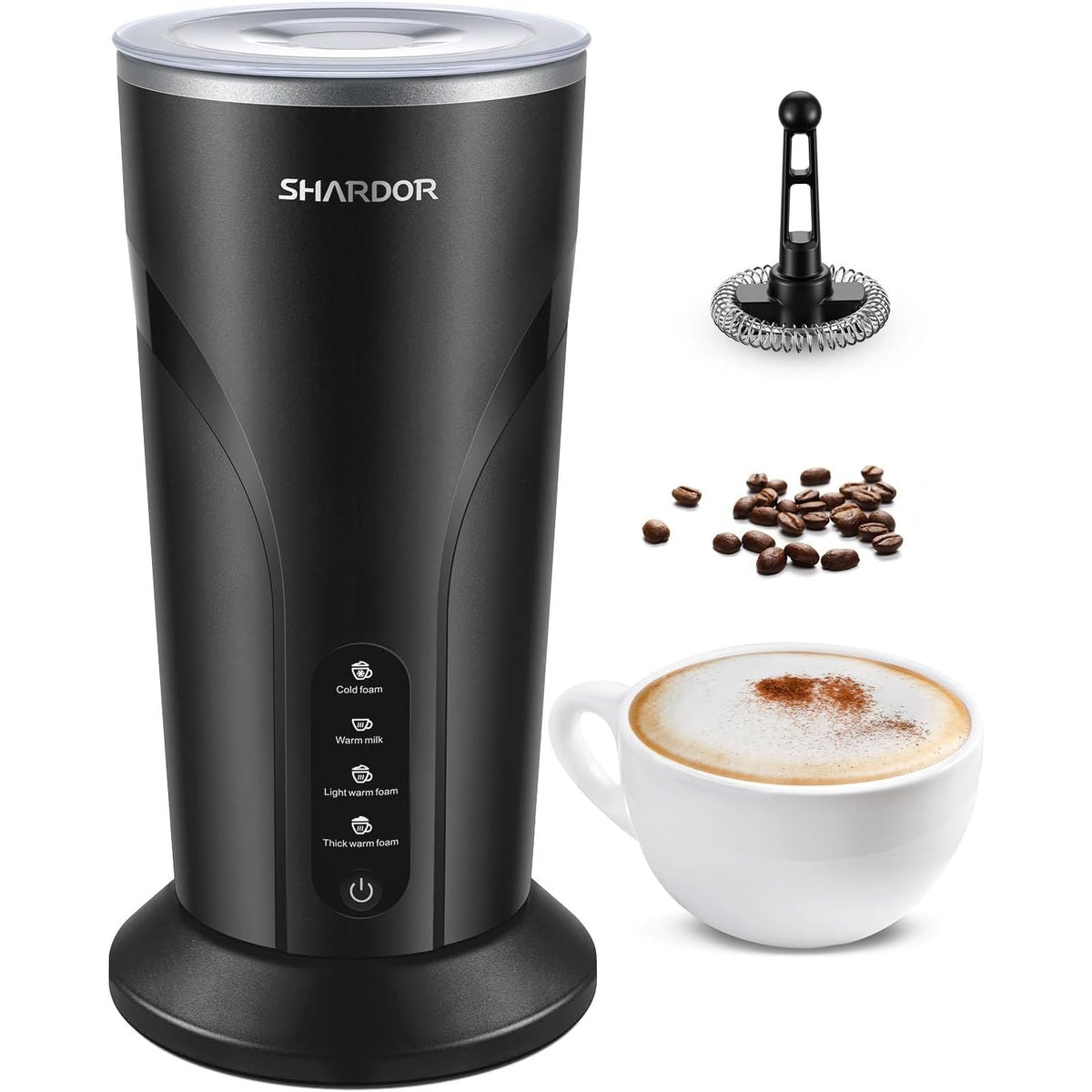Electric Milk Frother and Steamer 300ml Cold Foam Maker SHARDOR
