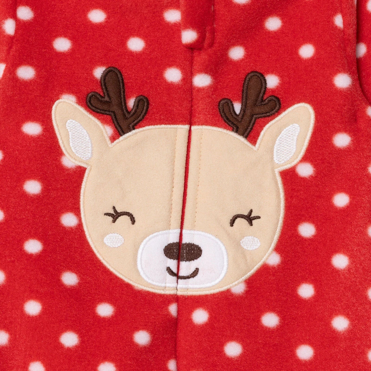 HelloBaby Festive Hooded Fleece Baby Pramsuit with Feet (Newborn to 9 Months)