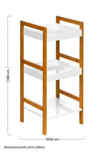 Versi White High Gloss 3 Tier Small Shelf Unit