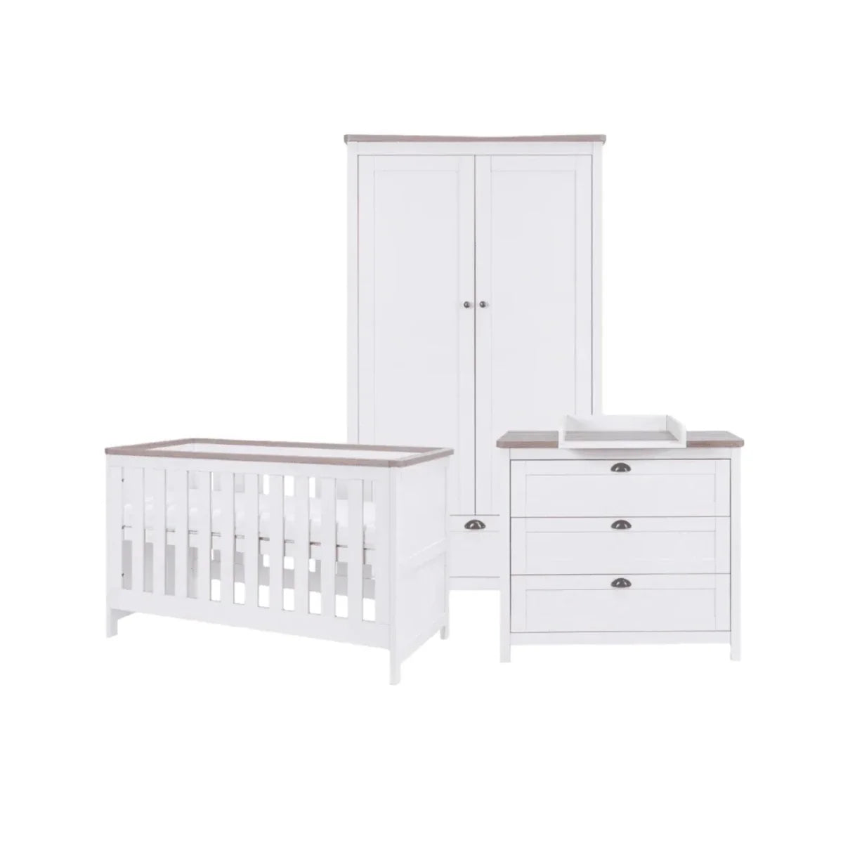 Tutti Bambini Verona 3 pcs Room Set - White/Oak