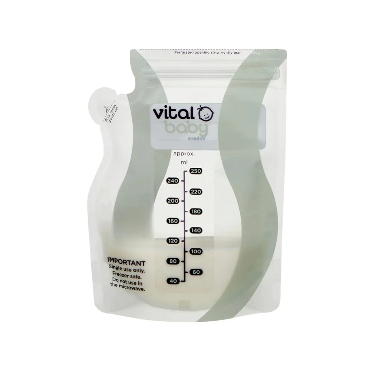 Vital Baby Nurture Easy Pour Breast Milk Storage Bags 30 pcs