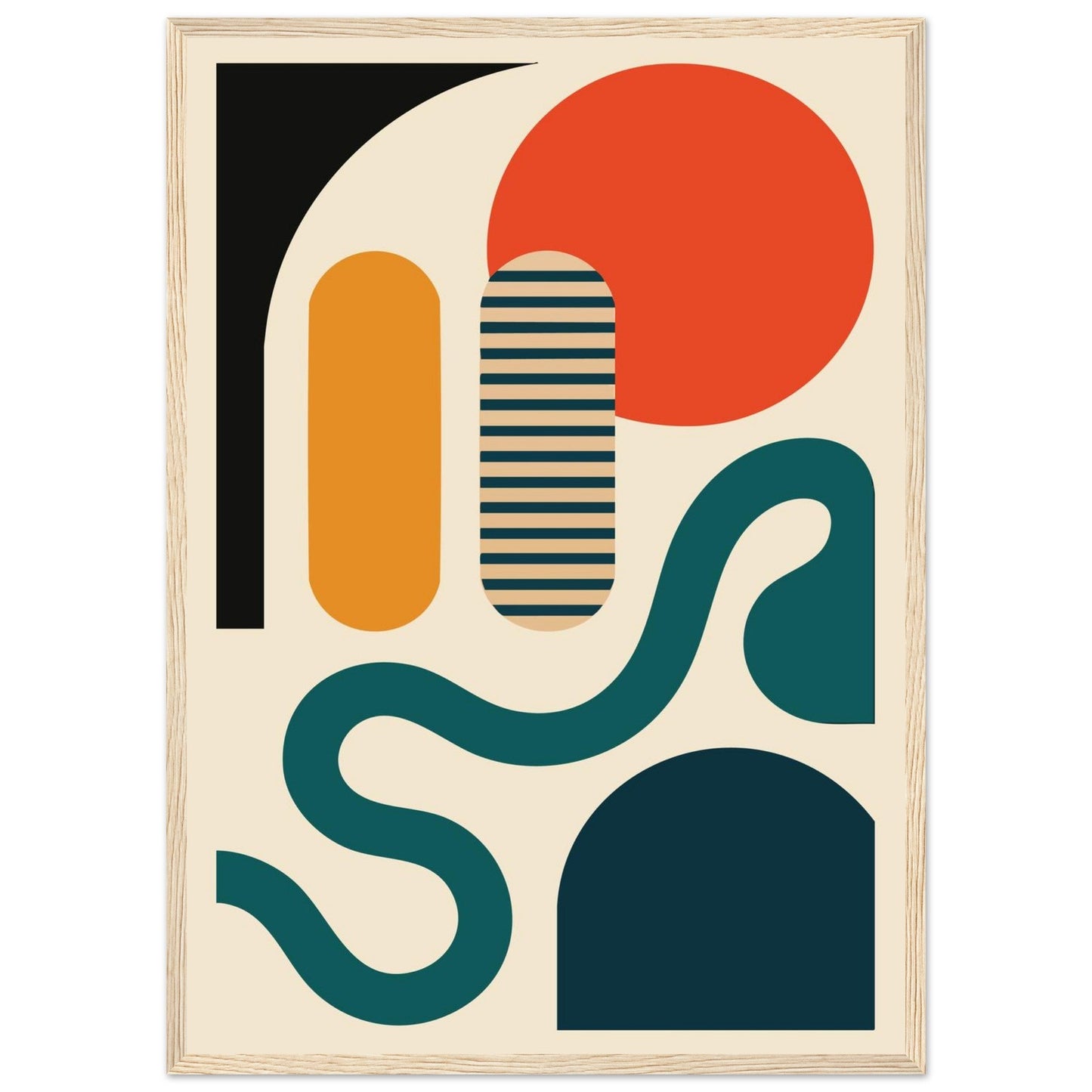 Abstract Bliss - Premium Matte Paper Wooden Framed Poster