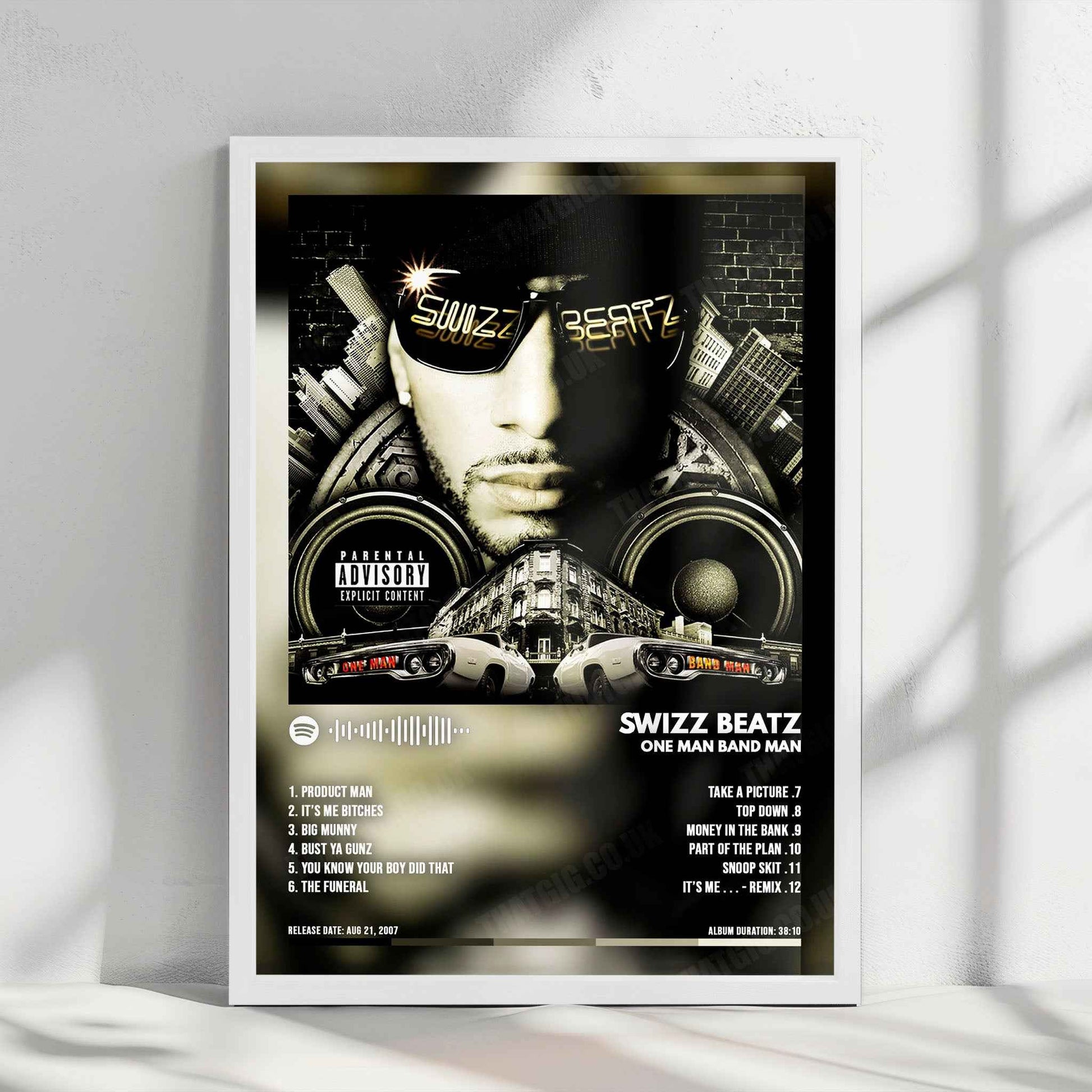 Swizz Beatz "One Man Band Man" Album Cover Poster - with Complete Tracklist
