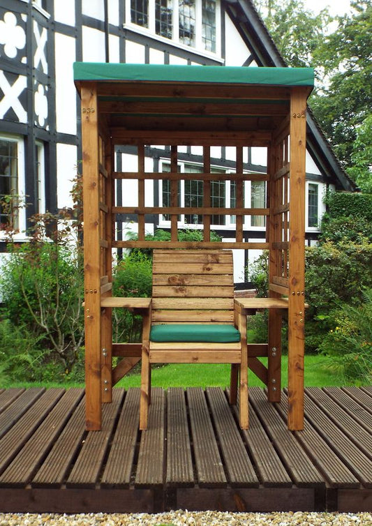 Charles Taylor Trading Wentworth Single Arbour Green With Green Cushion Brown